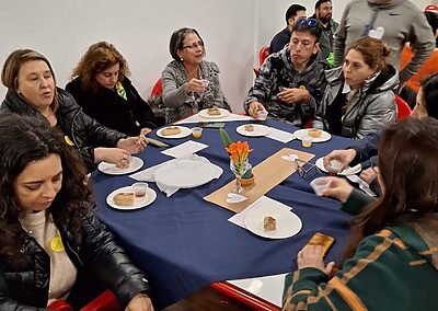 Mesa del compartir fraterno colegio sscc monjas francesas Viña del Mar